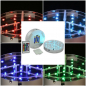Preview: RGB LED Platte mit Fernbedienung, Ø 10 cm