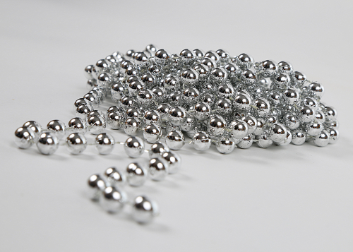 Perlenkette Silber 5 Meter, ideal zur Weihnachtsdeko