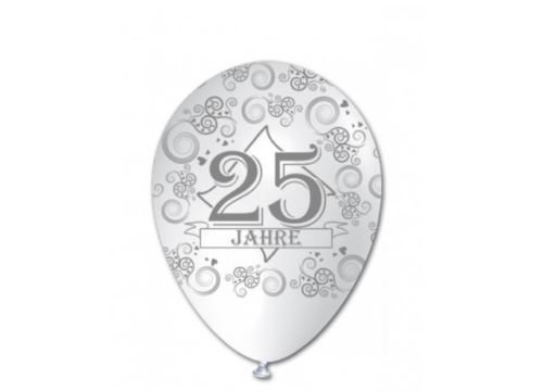 10 bedruckte Luftballons  "25 Jahre"