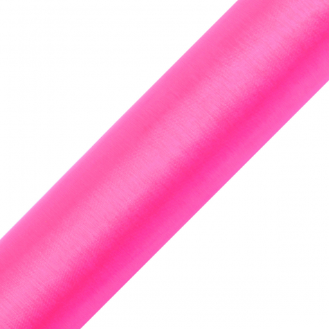 25 x 9m Organza Rolle, 16cm, neon-rosa