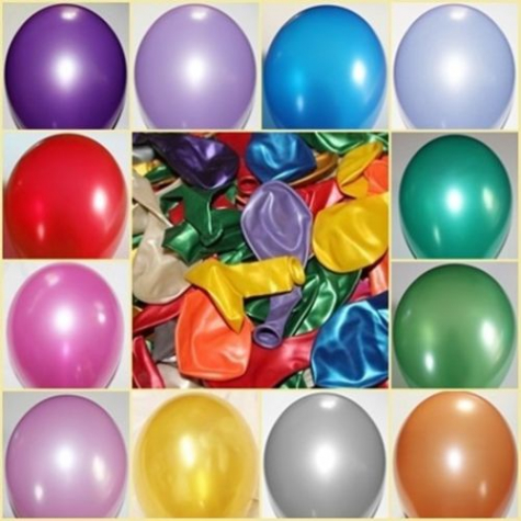 100 Metallic Luftballons Groß