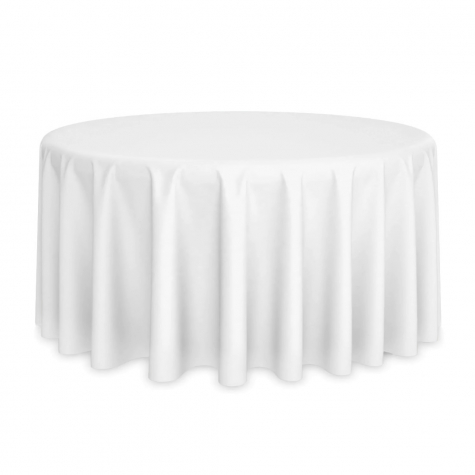 Tischdecke Rund Standard, Weiß
