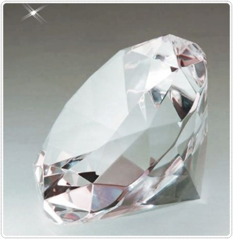 Glas-Diamant Groß 20 cm Brillantschliff Optik