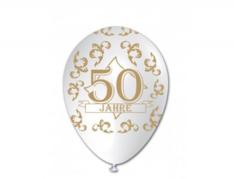 10 bedruckte Luftballons  "50 Jahre"