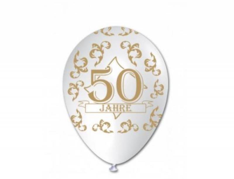 10 bedruckte Luftballons  "50 Jahre"